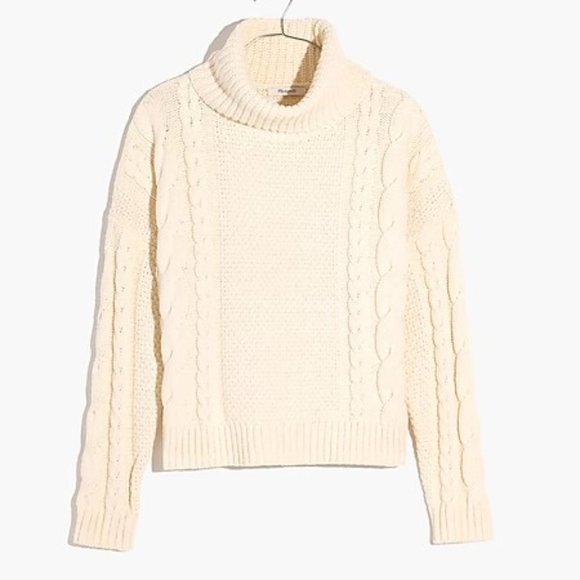 Madewell Cable Turtleneck Sweater 2X - Picture 5 of 10